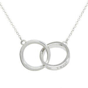 Tiffany Co Interlocking Circle Necklace Pendant Silver
